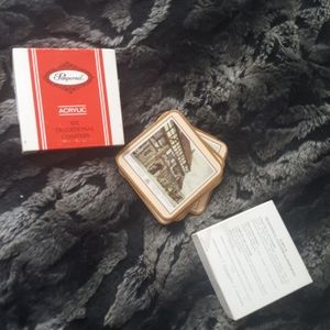 Pimpernel acrylic coaster set 5 pc. Vintage